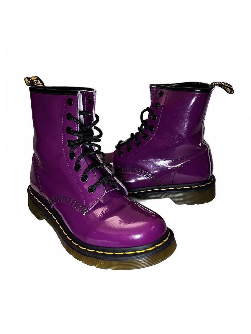 Dr. Martens Women's Purple Combat Boots